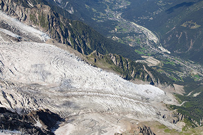 bossons glacier from above