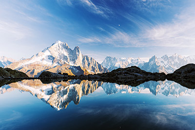 mont blanc view from lac blanc