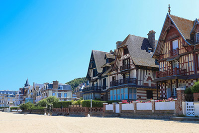 traditional homes on deauville beach