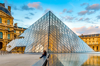 glass pyramid at the louvre