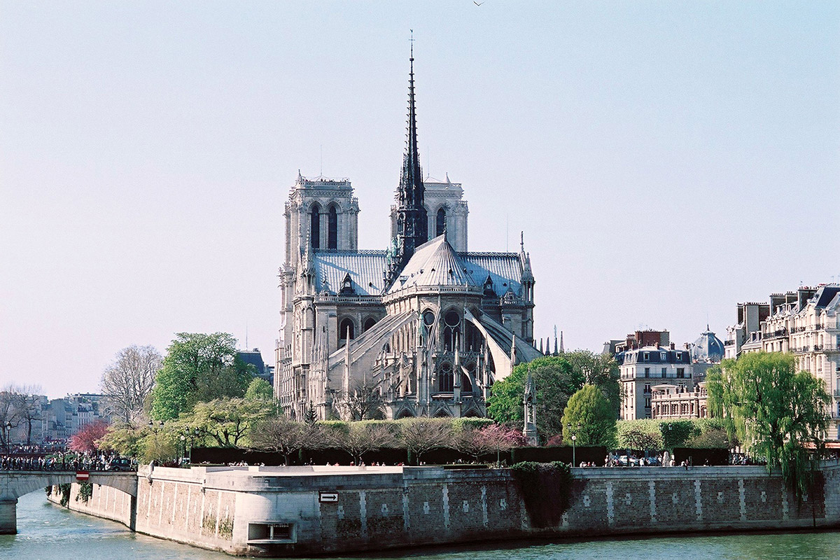 view of notre dame and river siene