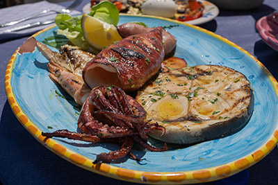 amalfi cuisine grilled fish and seafood assortment