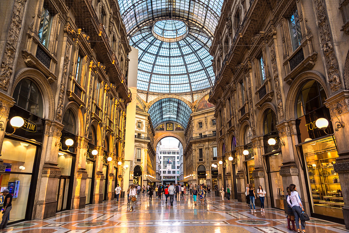 Inside Galleria Vittorio Emanuele