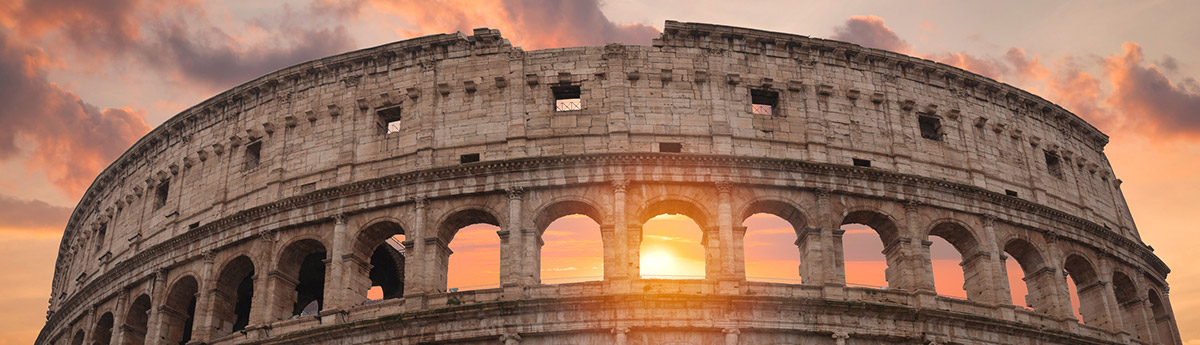 colosseum at sunset