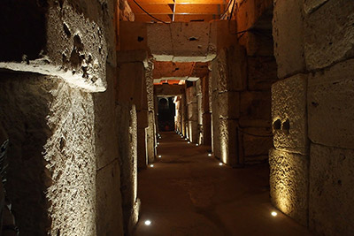 underground tunnels at colosseum