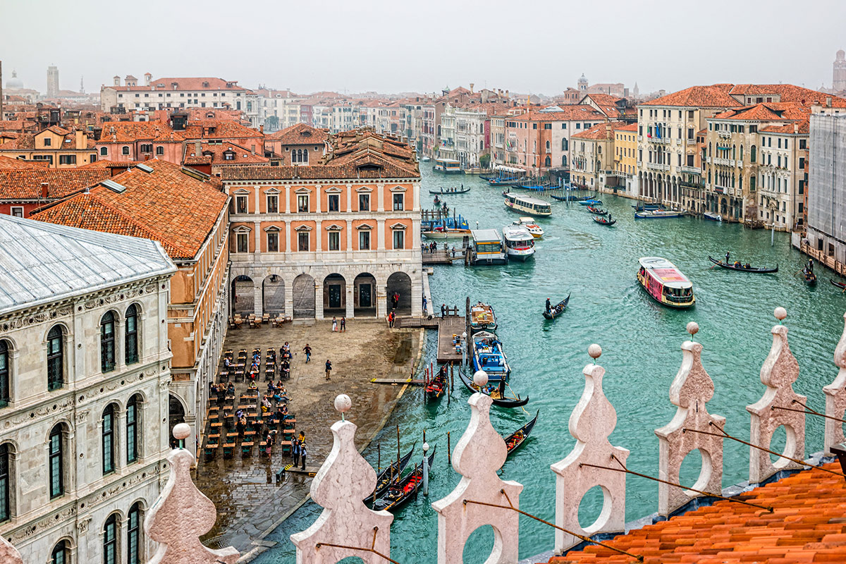 view of grand canal from rooftop