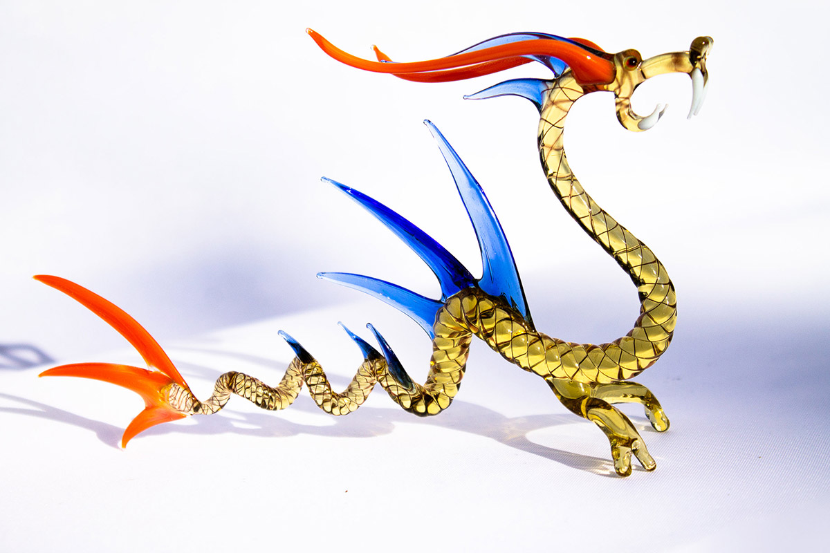 murano glass dragon
