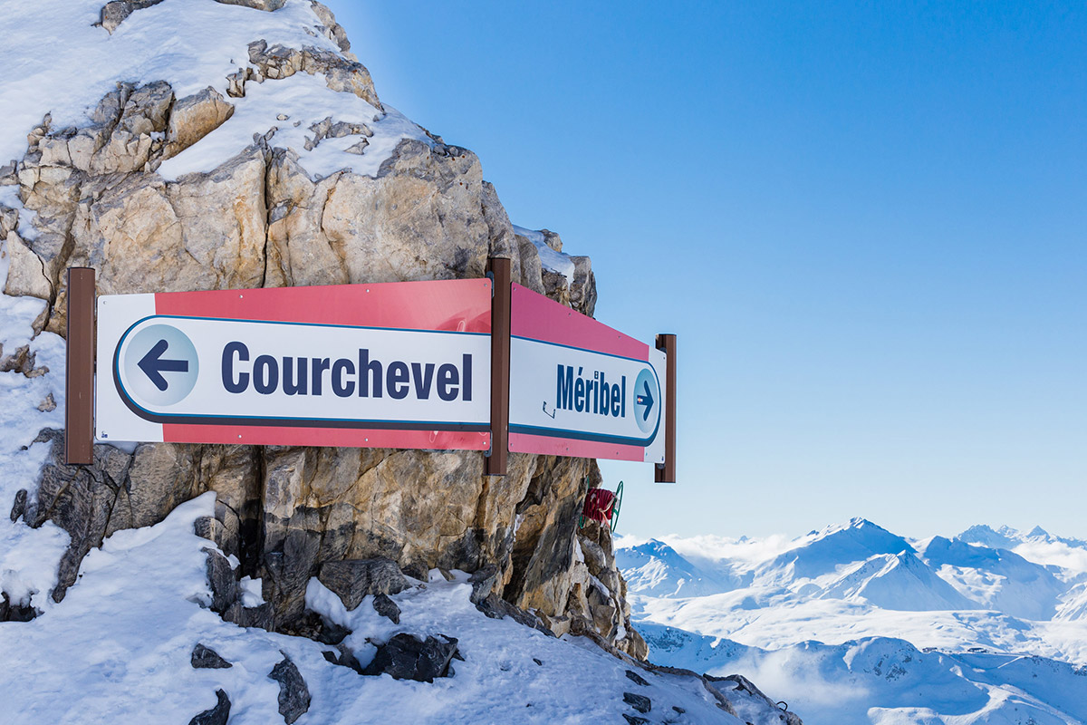 courchevel meribel sign french alps