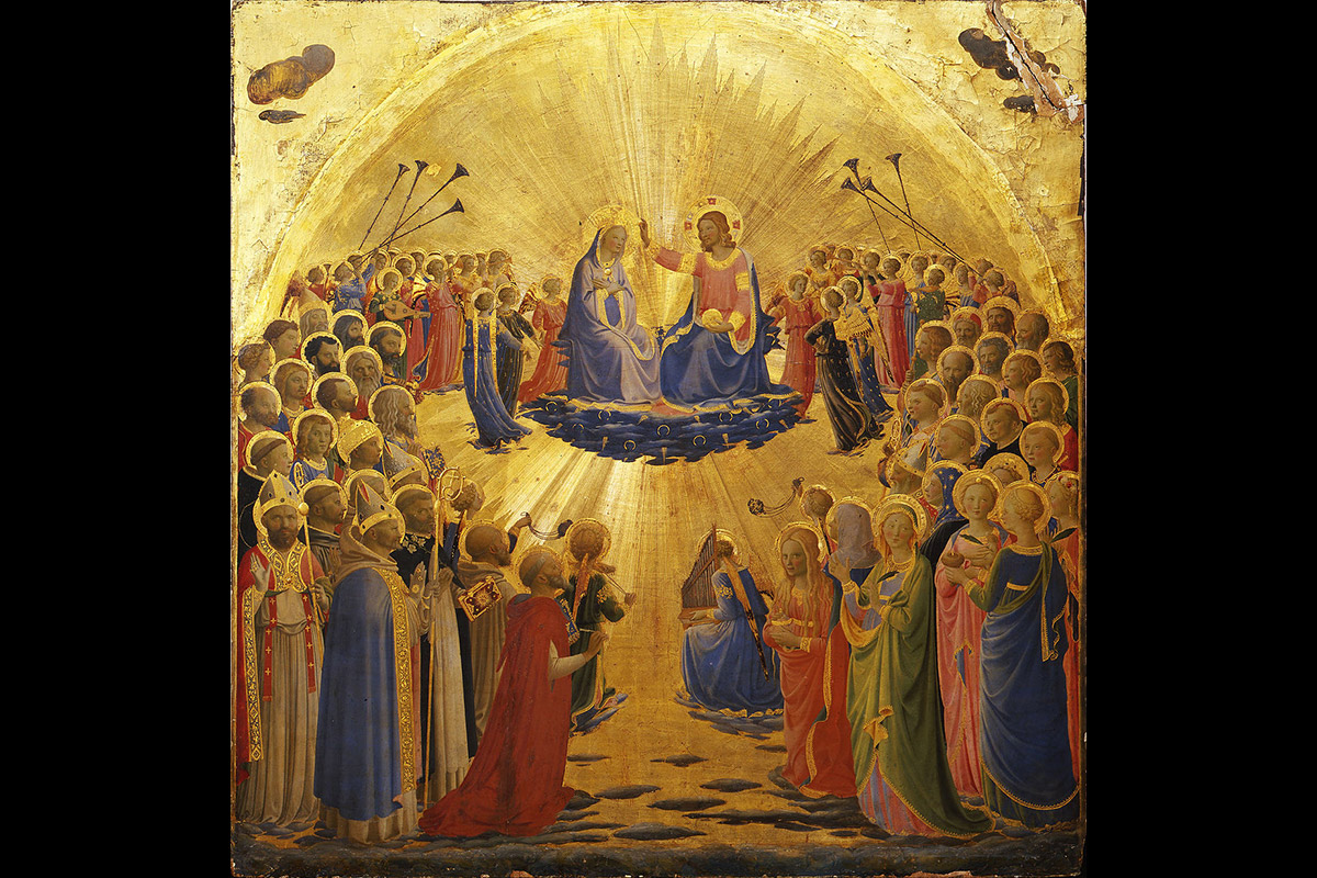 gothic painting the coronation of the virgin